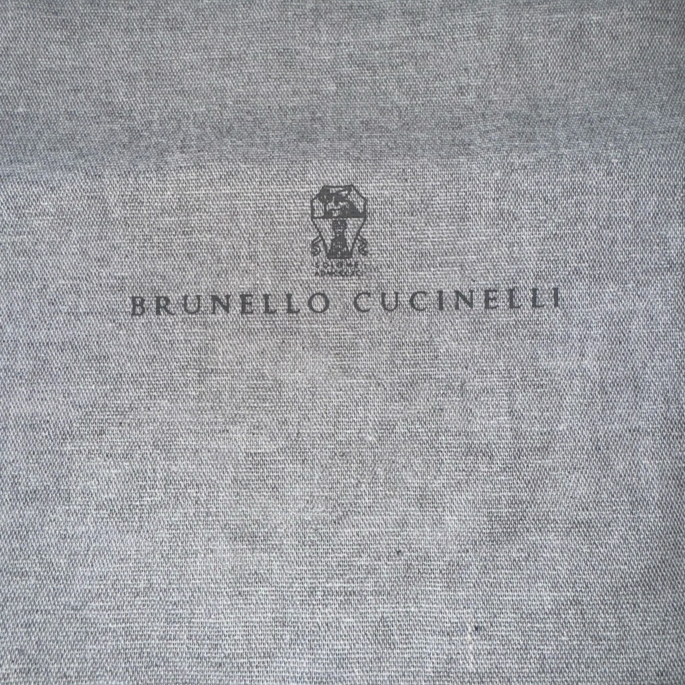 Brunello Cucinelli Gray Textured Logo Display